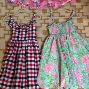 Floral and Checkered Kids Dresses